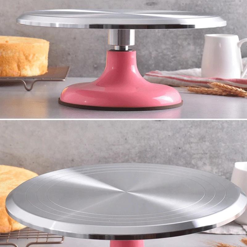 12-дюймовые инструменты для выпечки, алюминиевый сплав, поворотный стол для торта на день рождения, пластиковый керамический поворотный стол, стеклянный поворотный стол, монтажный стол для цветов