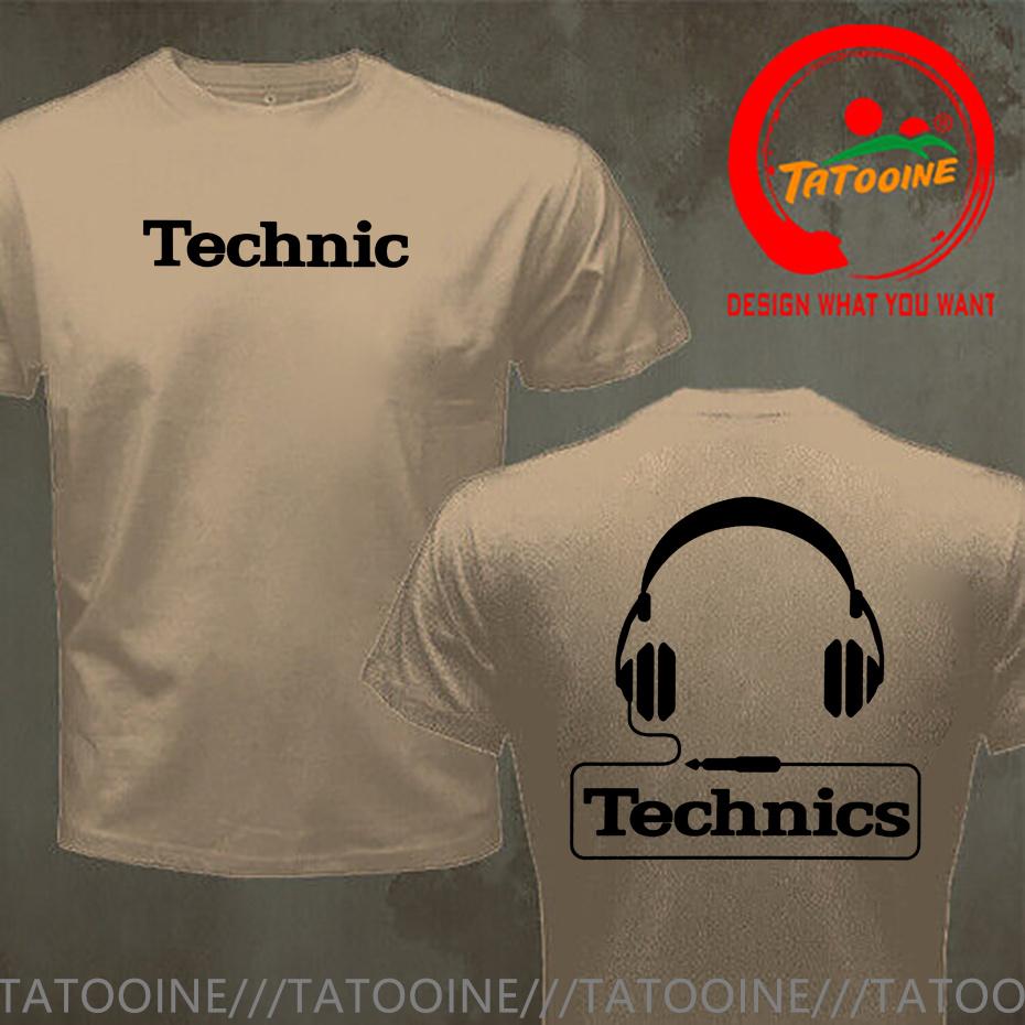 Technics Headphone Print T Shirts Unisex Disco DJ Party House Detroid Harajuku Fashion T Shirt Oversized T-shirt Trendy DJ Tee Tops