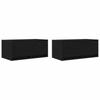 TV Cabinets 2 pcs Black Oak Look 60 x 31 x 25.5 cm