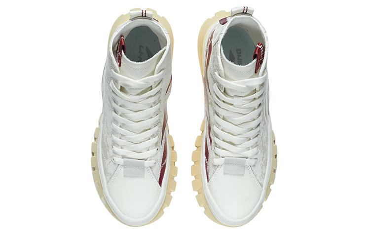 Li Ning Тканевая Модная Амортизация, Износостойкие Высокие Повседневные Туфли Женские AZGS004-3
