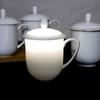 Bone China Office Tea Cups with Lids