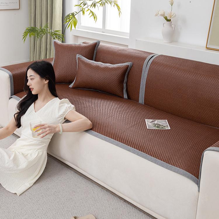 Подушка для дивана Летний нескользящий ротанговый коврик Коврик Подушка Холодная подушка Чехол для дивана Летний Новый Чехол для дивана