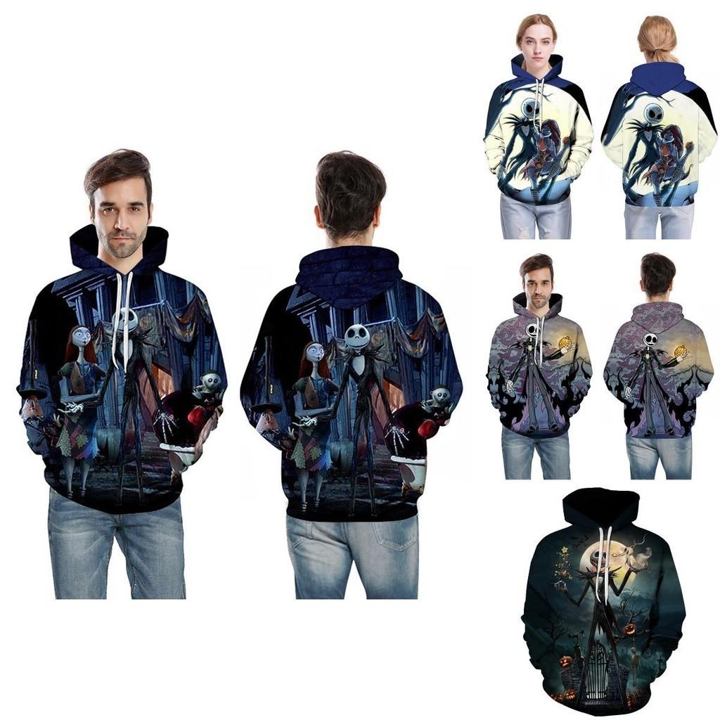 Худи пуловер «Кошмар перед Рождеством» с дизайном Джека и Салли