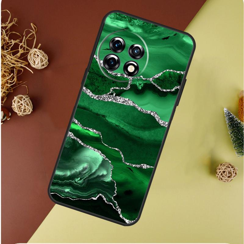 Золотой Индиго Искусственный Малахит Для OnePlus Nord CE 4 3 2 Lite N20 N30 9 10 Pro 8T 9RT 10T 10R 13R 12R 11 12 13 Чехол Для Телефона