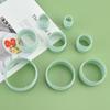 8pcs Plastic Round Cookie Cutters Wavy Pattern Cake Mould Dumpling Skin Cutter  Dough