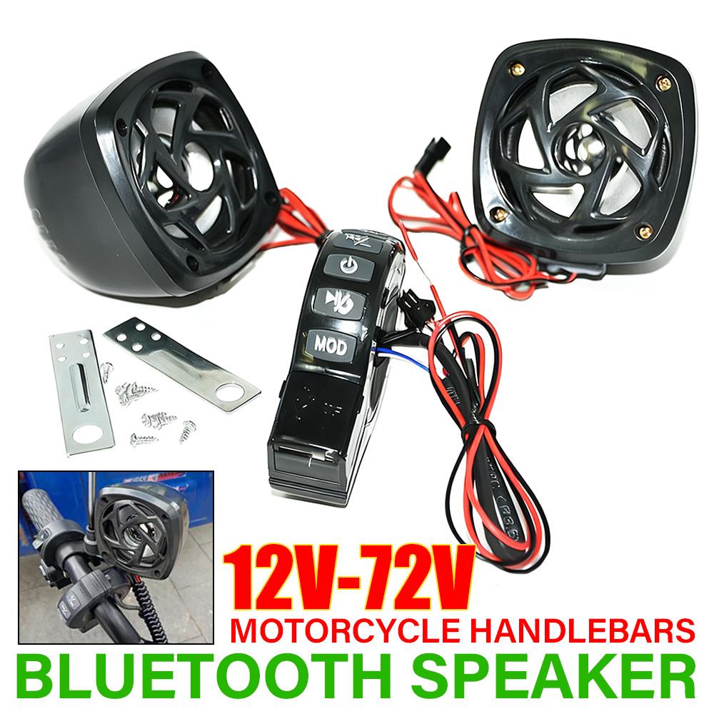 12В-72В Bluetooth Динамик для Мотоцикла с Пультом Дистанционного Управления Водонепроницаемый FM-радио Динамик Аксессуары Аудиосистема Музыкальный Плеер