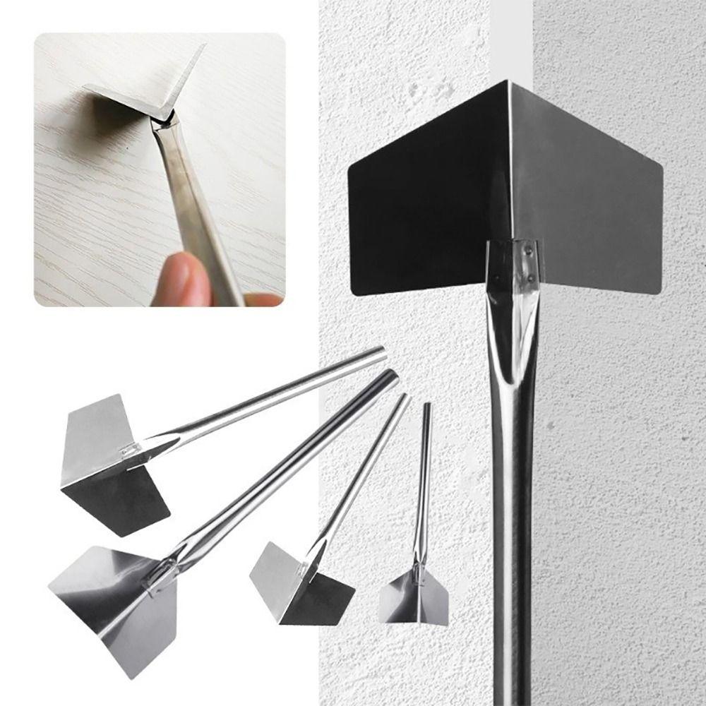1Pcs Caulk Removal Tool Outdoor Corner Trowel Stainless Steel Filling Squeegee Wall Plaster Scraper 90 Degree