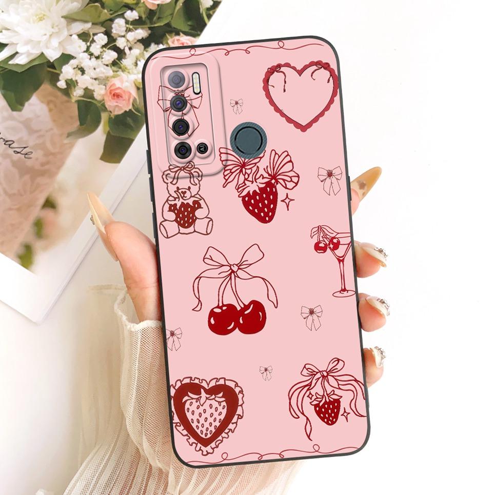 Daisy Bow Pattern Butterfly Flower Cherry Back Cover For Tecno Spark Power 2 Power2 Air Phone Case Soft Silicone Casing LC7 LC8