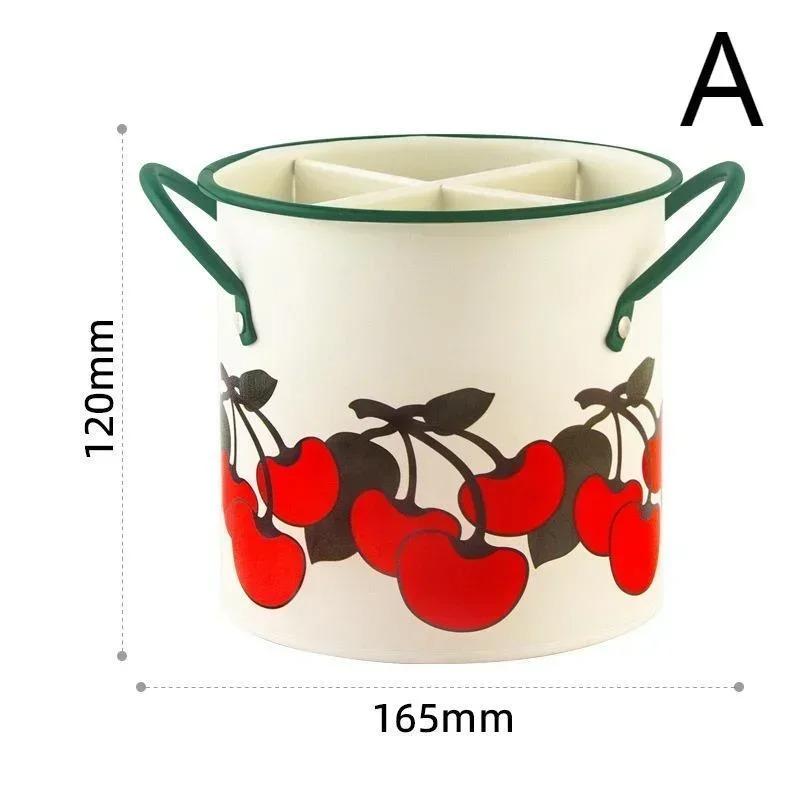Ретро-ведро для хранения столовых приборов, сушилка с разделителем, кухонный нож и ящик для хранения вилок, украшение для дома для кухонных принадлежностей
