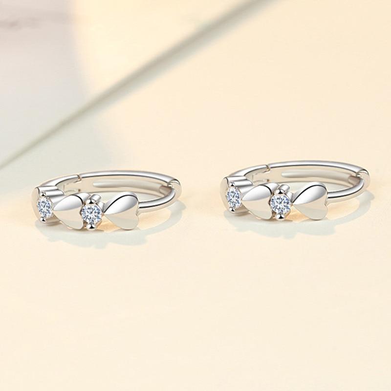 Dainty Small Hearts Women Hoop Earring Versatile Low-key Girl Daily Accessories Love Jewelry Valentine's Day Gift Earring