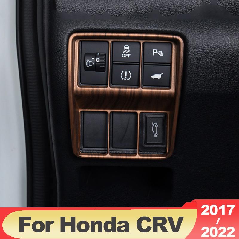 Для Honda CRV 2017 2018 2022 ABS карбоновый переключатель фар декоративные наклейки украшения автомобиля наклейки аксессуары