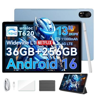 Android 2K 90 Гц Большой Blackview MEGA8 TF-карта 11000 мАч Быстрая зарядка T620 4G LTE 5G Поддержка Widevine L1 [3-летняя гарантия, 16, 13-дюймовый, Экран] Планшет,