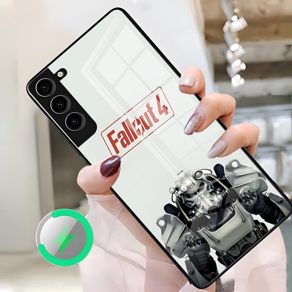 Чехол для телефона F-Fallouts Vault для Samsung S26 Ultra S25 Edge S23 S22 S21 S20 Ultra Plus S24 Fe A25 Магнитная стеклянная крышка
