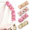 Simulated Flowers Combo Artificial Flowers In Rows Realistic Faux Silk Flowers with Back Frame for DIY Wedding Arch Backdrop Party Decor