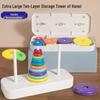 Rainbow Rings Tower of Hanoi Competition Set: 10, 8, 6 Layer Educational Stacking Toy for Kids