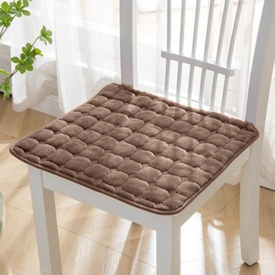 Chair Seat Mat Comfortable Plush Square Seat Pad Non-Slip Sofa Chair Cushion for Home Office Outdoors