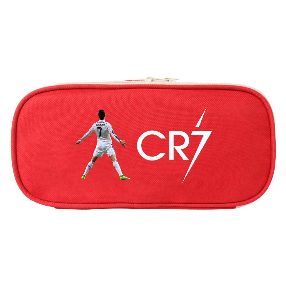 Пенал холщовый Cr7 большой вместимости для студентов, подарок, органайзер для хранения