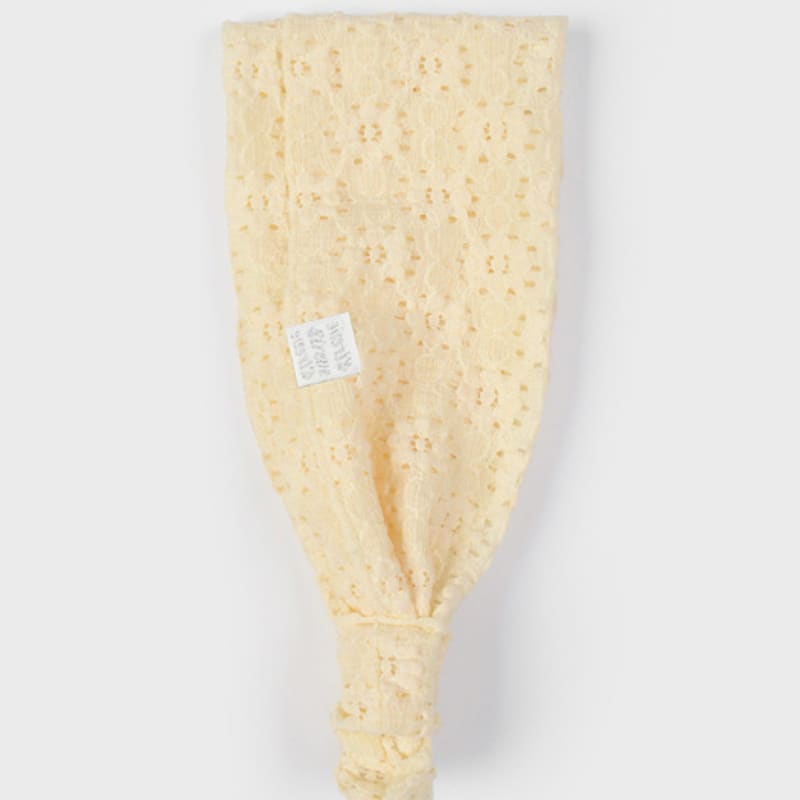 Eireve ЦВЕТОЧНОЕ КРУЖЕВО ДВУСТОРОННЯЯ БАНДАНА-ОБОДОК (ВАНИЛЬ)