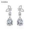 Lindon Copper Alloy Zircon Earrings Drop Earrings For Women Wedding Party Gifts