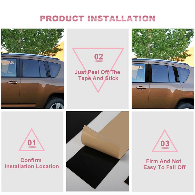 Car Window Center Pillar Decoration Sticker Fit For Jeep Compass 2008-2016 Exterior Ornament Accessories