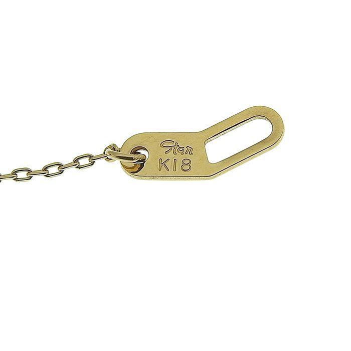 Б/у STAR JEWERLY Звездные Украшения Ожерелье с мотивом сердца и бриллиантами K18YG 750 Желтое золото Бриллиант 0,06 карата 37 см Ожерелье с удлинителем 1,0 г Аксессуары Женские