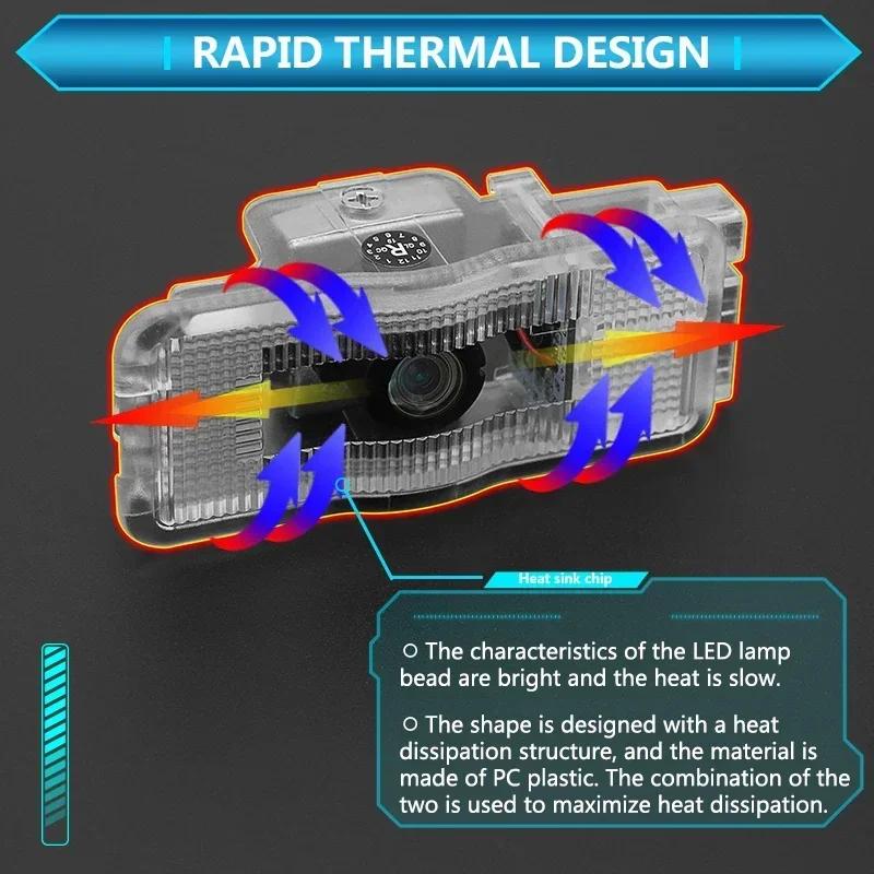 Car Door Lamp Logo Projector For Citroen C3XR HU83/VA2 Blade CE0536 C4 C2 C5 C6 C4LCACTUS Car Door Welcome Logo Projector Light