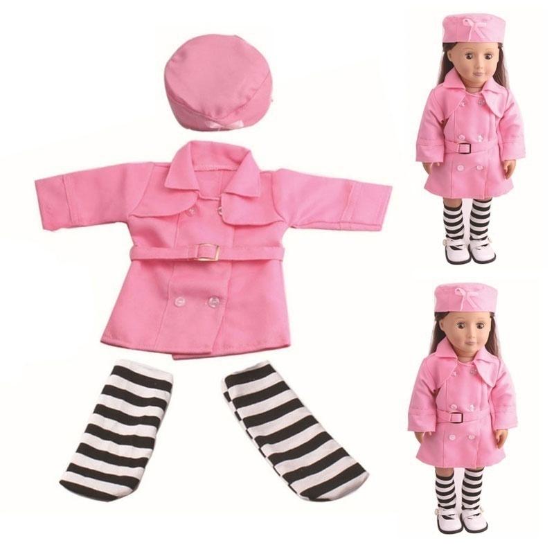 Кукла American Girl Горячие Чулочки Ручной Работы и Пыльник Одежда для Куклы 18"