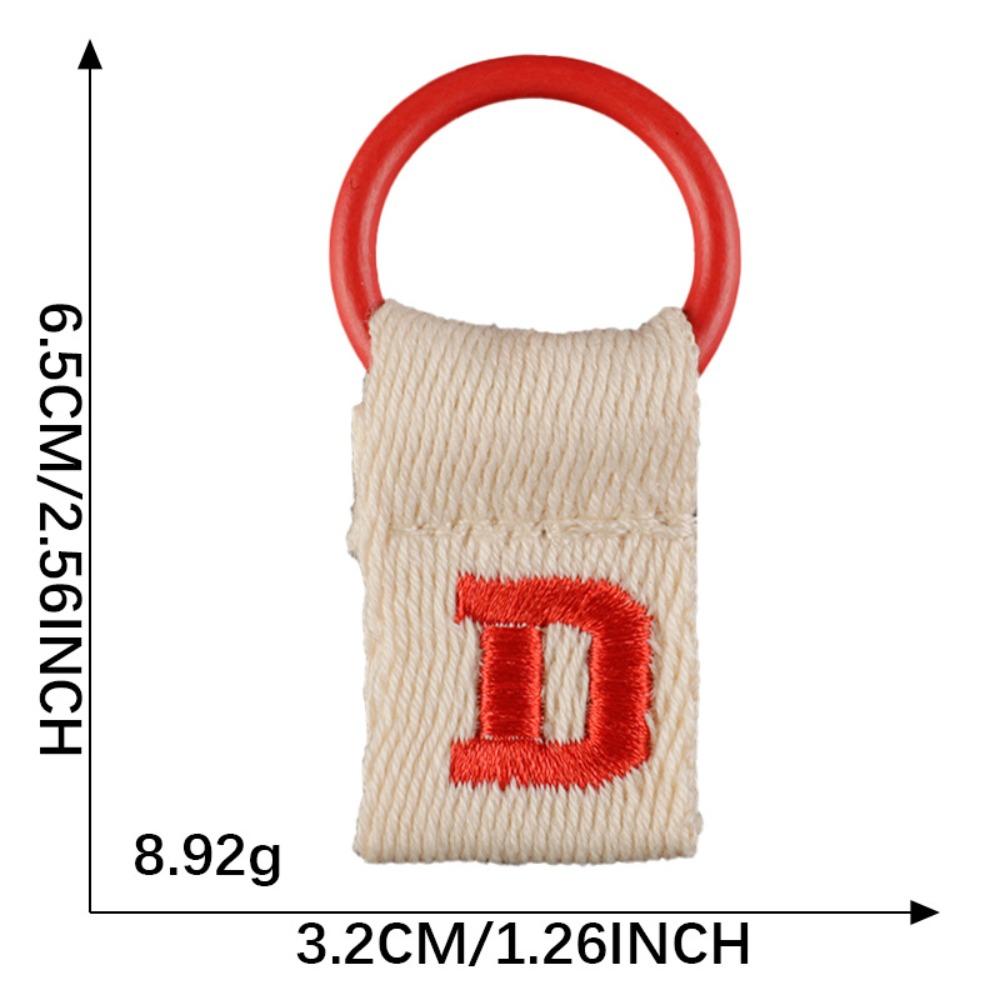 Embroidery 26 Letter Key Chain Key Ring Business Key Holder Creative Alphabet Car Key Buckle  Man