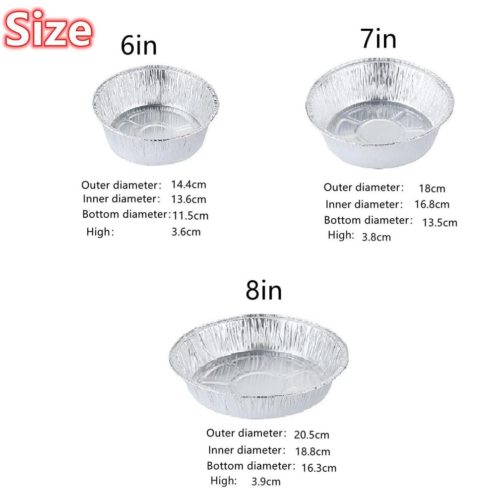 Baking Roasting Air Fryer Liner Round Aluminium Foil Trays Containers Aluminum Foil Tin Box