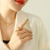 Ожерелье с подвеской «Любовь» Wind Niche Design Jewelry из титановой стали 18-каратного настоящего золота, цепочка для ключей, ювелирные изделия для женщин
