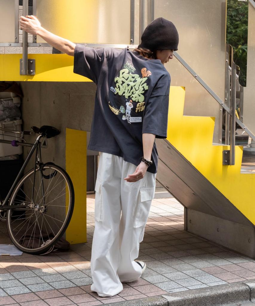 WEGO BENDAVIS Frump Logo Short Short Sleeve Ben Davis Oversized Size Sumikuro Men's Custom-Made T-Shirt, Sleeve, Unisex, Top, Spring/Summer Clothing,