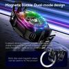 MEMO CX10 Полупроводниковый кулер для телефона с RGB-подсветкой, магнитное крепление-клипса, сверхсильное охлаждение с заморозкой для игр и прямых трансляций