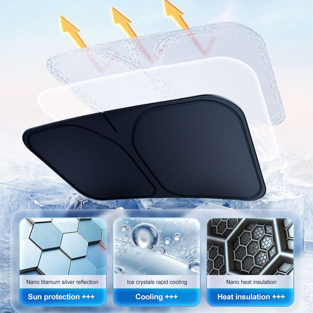 1PCS Universal Car Windshield Sun Shade Foldable Front Windscreen Sunshade UV Protection Window Shade Car Exterior Accessories