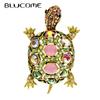 Rhinestone Beautiful Turtle Brooches for Women Fashion Vintage Animal Pin