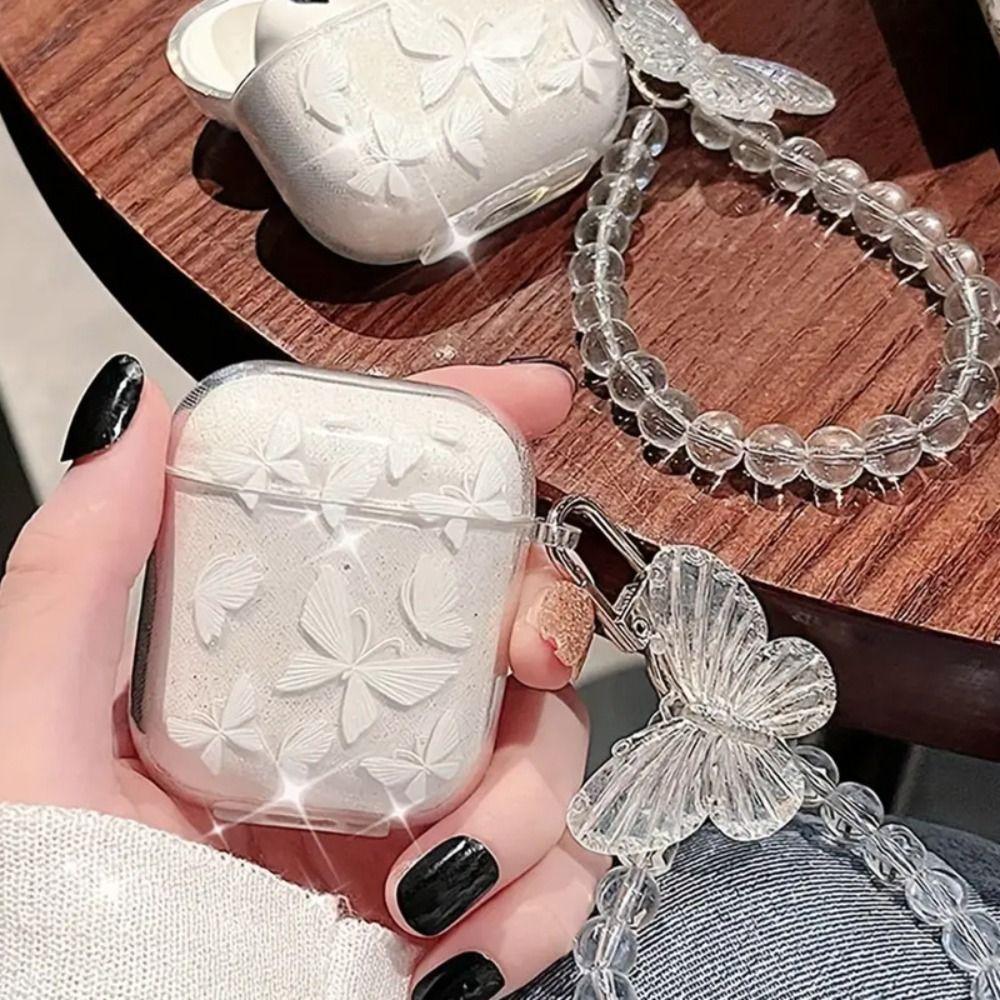 Защитный чехол-подвеска в виде бабочки для наушников AirPods 4/3/2/1/Pro/Pro2 Женский Мужской