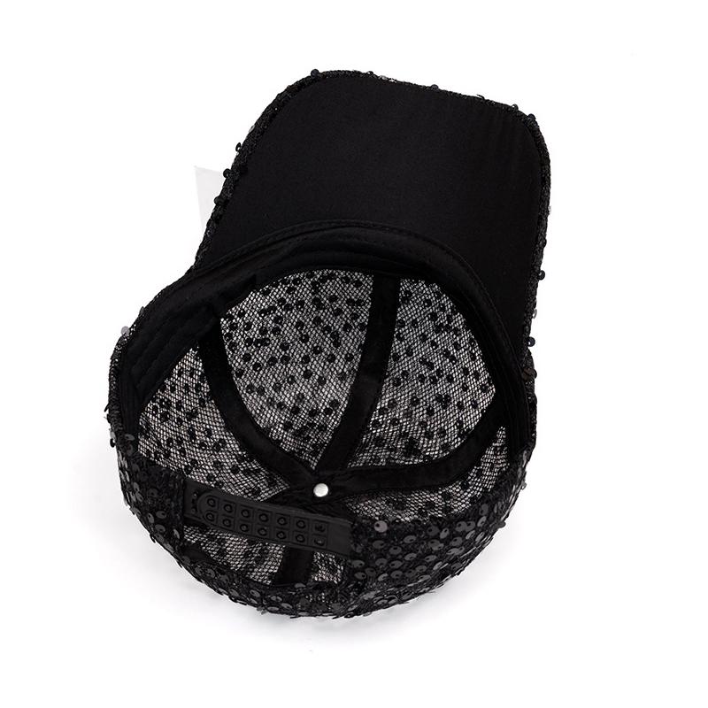 Бейсболка с пайетками женская летняя сетчатая дышащая кепка для улицы от солнца