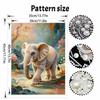 Animal series elephant pearl painting diy handmade 5D highvalue hanging living room decoration painting