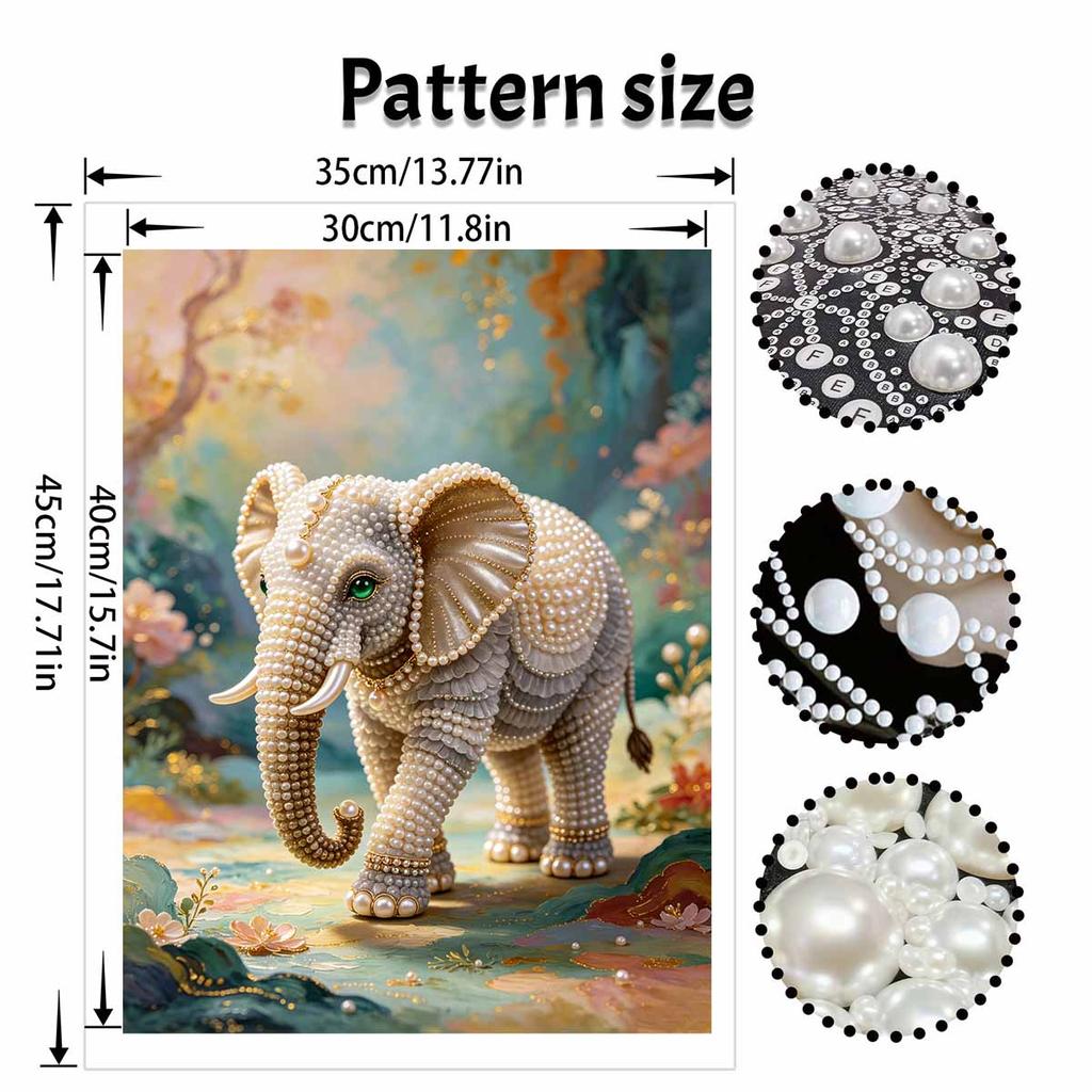 Animal series elephant pearl painting diy handmade 5D highvalue hanging living room decoration painting