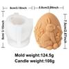 Bow Holding Flower Rabbit Candle Silicone Mold Easter Egg Relief Rabbit Aromatherapy Mold Chocolate Cake Decoration DIY Gift