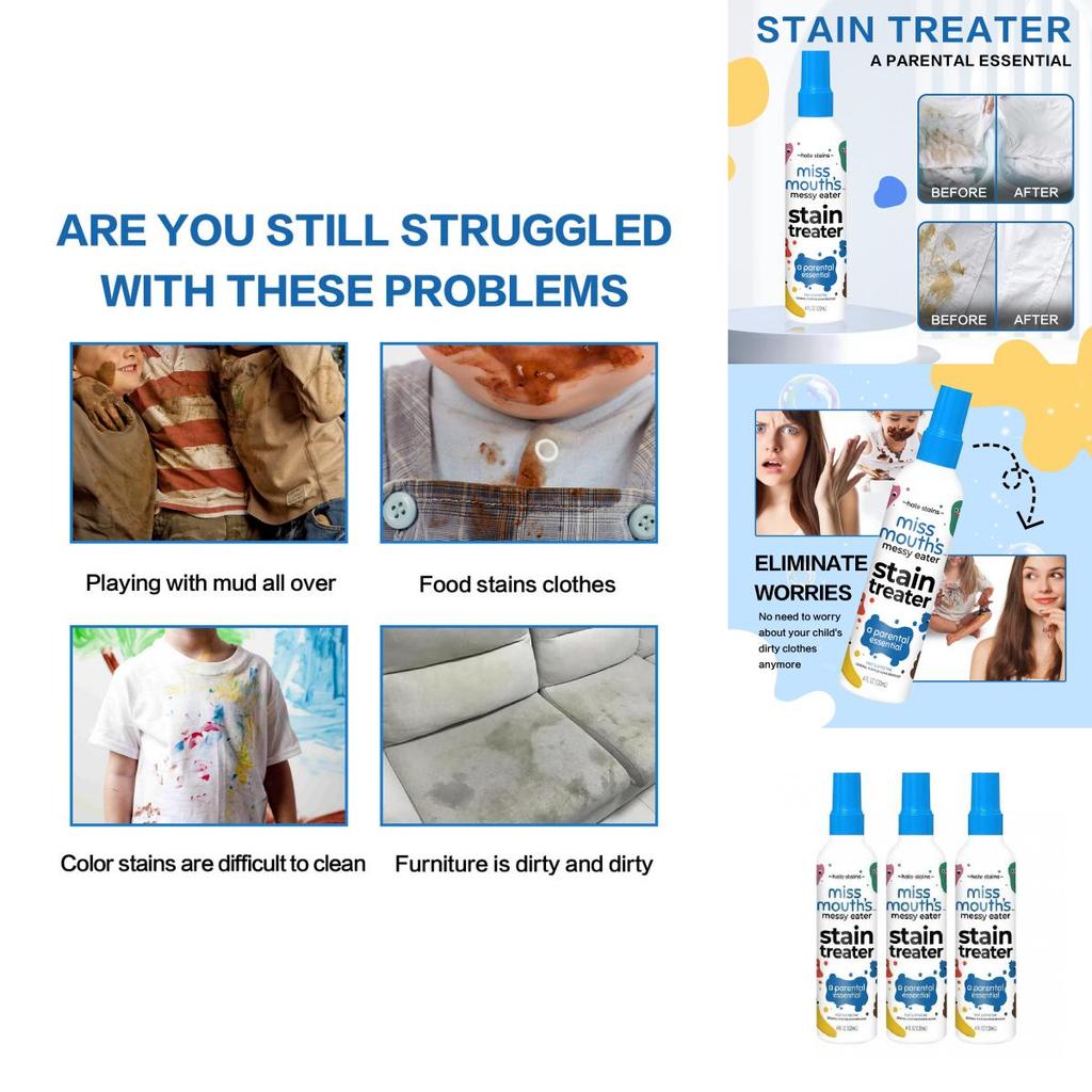 Messy Eater Multifunction Stain Cleaner For Clothing And Furniture Spot Removal Spray