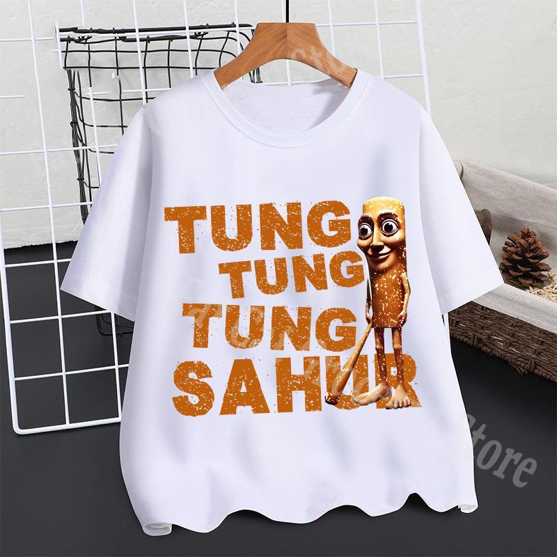 2025 Тралалеро Тралала Футболка Мальчики Лето Тунгтунг Сахур Маразм Короткий Рукав Детская Аниме Фигурки Футболки Топы Детская Одежда Подарок