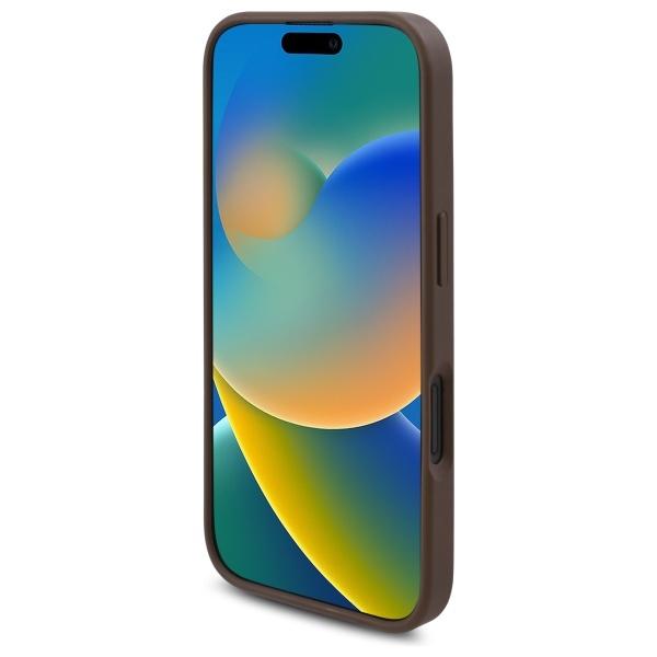 Guess Guhmp16Sp4Ropemcw Iphone 16 6.1   Brown Hardcase 4G Flowers Print Magsafe