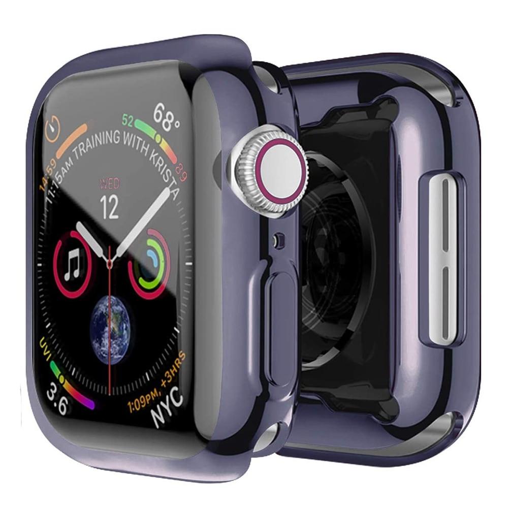 Тонкий чехол для часов 360 для Apple Watch Case 7 6 SE 5 4 3 2 1 42 мм 38 мм, мягкая прозрачная защитная пленка из ТПУ для iWatch 4 3 44 мм 40 мм