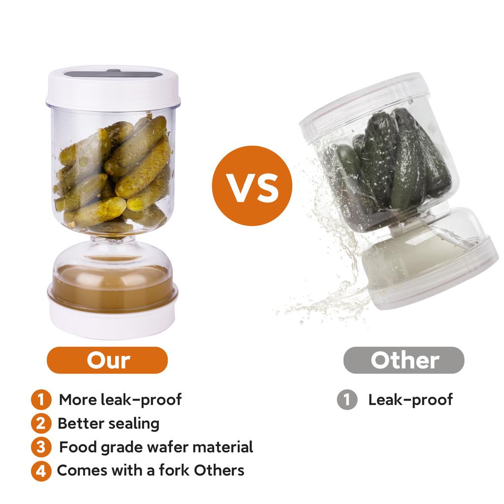 Банка-сито для оливок и солений, новый контейнер для оливок, банка в форме песочных часов с ситечком, переворачивающийся контейнер для солений для герметичного хранения продуктов