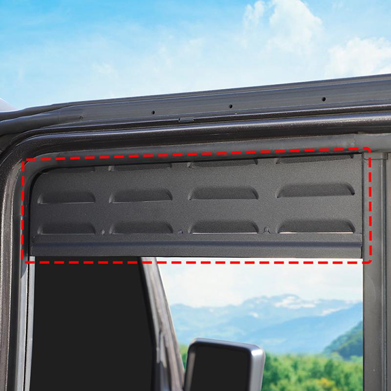 For Jeep Wrangler JL 2018 Up Car Rear Window Vent Louver Sun Shield Panel Cover Decoration Aluminum Alloy