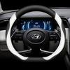Кожаная накладка на руль автомобиля для Hyundai Tucson Nx4 Santa Fe Mx5 Elantra N Palisade Creta Grand Kona 2024 2025 Аксессуары