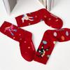 3Pairs Cartoon Year of The Horse Socks Winter Autumn Red Cotton Socks New Year Tube Socks  Gift