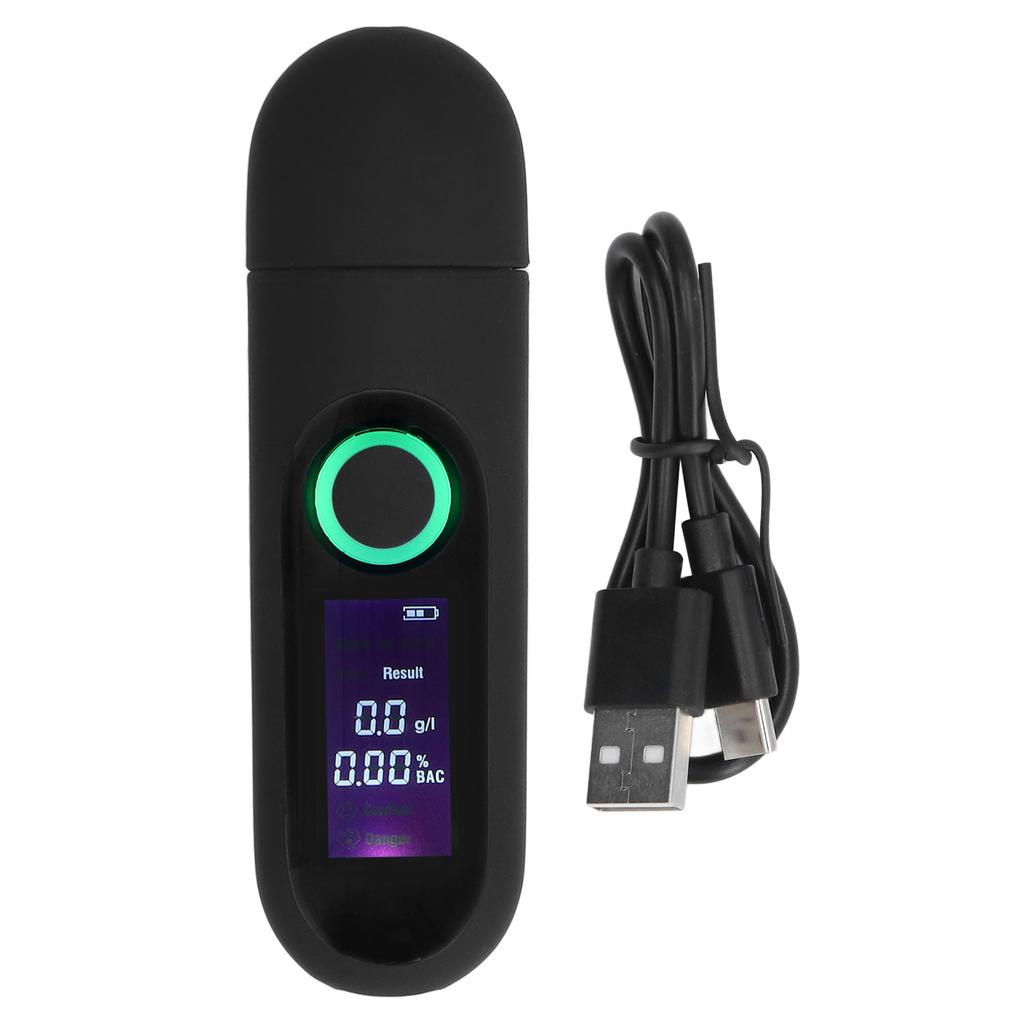 Alcohol Tester LCD 3 Color Display USB Charging Blowing Contactless Testing Alcohol Tester for