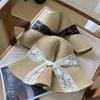 Новая элегантная соломенная шляпа с кружевным краем, детская летняя шляпа с большими полями, защита от солнца и ультрафиолета