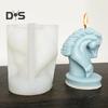 Скульптура головы лошади, силиконовая форма, многоразовая 3D голова лошади, свеча, пластырь, художественное изготовление смолы, сделай сам, форма для мыла, ароматических свечей, принадлежности для рукоделия, домашний декор